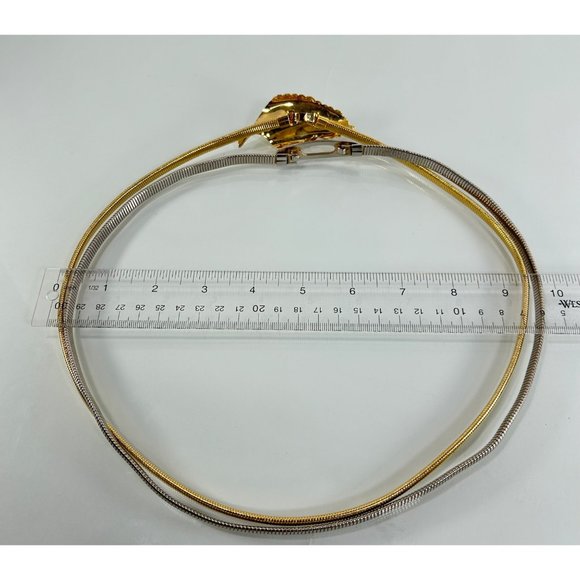 Vintage Belt Bundle Sz XS/S Stretchy Snake Belts Lot of Silver Tone Gold Leaf - Picture 7 of 8